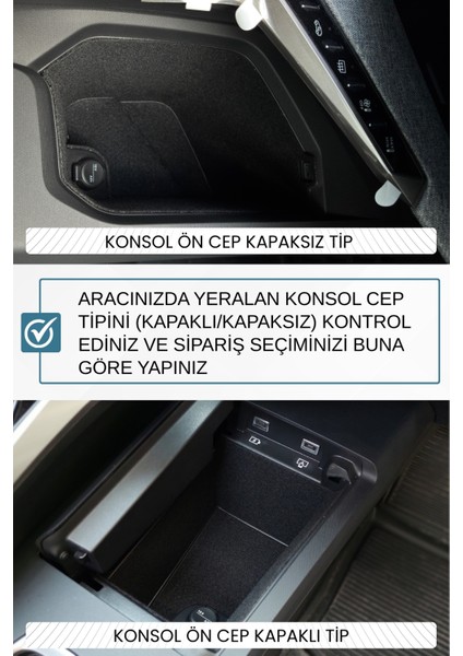 Peugeot 3008 Iıı / P64 Uyumlu Konfor Seti -Araç Içi Eşya Ceplerine Özel Kumaş Kaplama / 2024 Sonrası