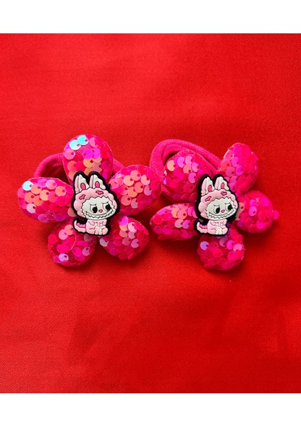 Labubu Pırıltılı Ikili Kız Çocuk Toka