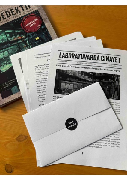 Dedektif Cinayet Çözme Oyunu – Laboratuvarda Cinayet (Tam Dosya Seti)