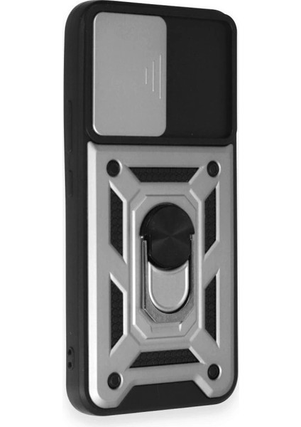 Buğz Samsung Galaxy A54 5g Kılıf Pars Lens Yüzüklü Silikon - Gümüş fiyatları