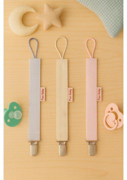 Emzik Askısı - Emzik Zinciri - Emzik Tutacağı 3'lü Set