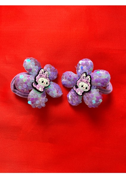 Labubu Pırıltılı Ikili Kız Çocuk Toka