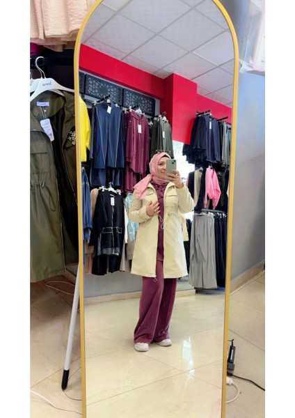 Bronş Detaylı Fermuarlı Trençkot modelleri