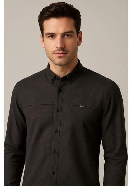 Erkek Gömlek Pt Petek Detaylı Armürlü