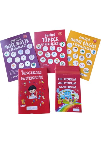 Okuyorum Anl. Yazıyorum-Maceralı Matematik-Öykülü Türkçe Mat. Hayat Bilg. Etkinlikli 23 Kitap fiyatları