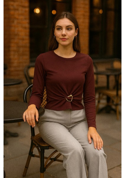 Ön Toka Detaylı Crop Bluz modelleri