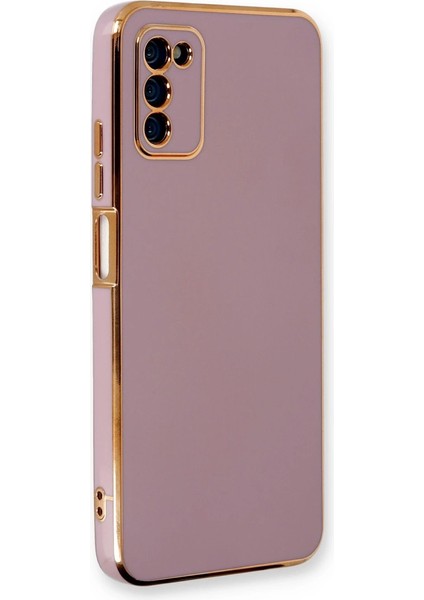 Buğz Samsung Galaxy A03S Kılıf Volet Silikon - Mor