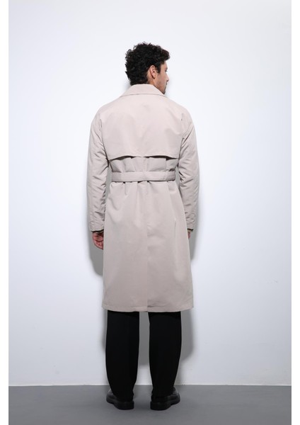 Taş Kruvaze Kapama Kemerli Trençkot