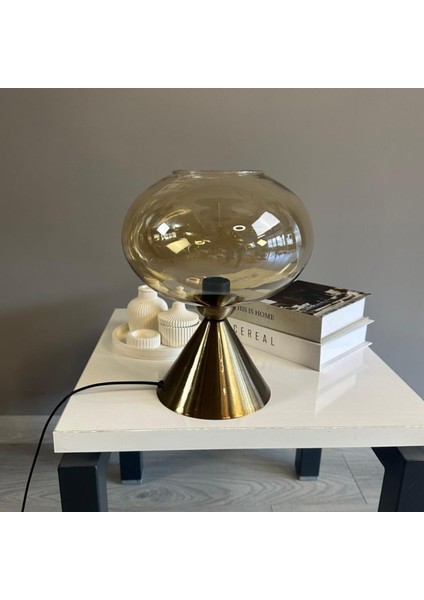 Solvia Cam Bal Rengi Masa Lambası Dekoratif Masaüstü Aydınlatma Hol Abajur Yatak Odası Başucu Lamba fiyatları