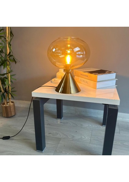 Solvia Cam Bal Rengi Masa Lambası Dekoratif Masaüstü Aydınlatma Hol Abajur Yatak Odası Başucu Lamba modelleri