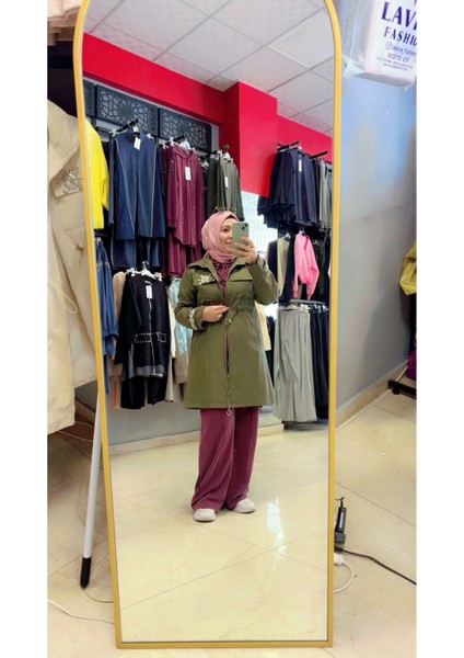 Bronş Detaylı Fermuarlı Trençkot modelleri