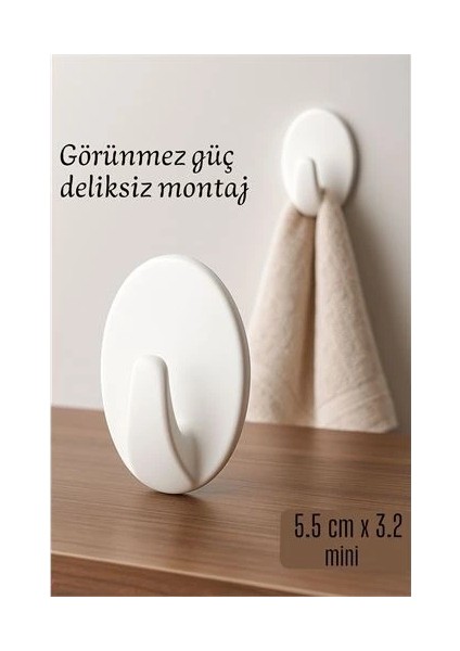 Mini Kendinden Yapışkanlı Duvar Askısı – 5.5 x 3.2 cm | Iz Bırakmaz, Güçlü Tutuş fiyatları