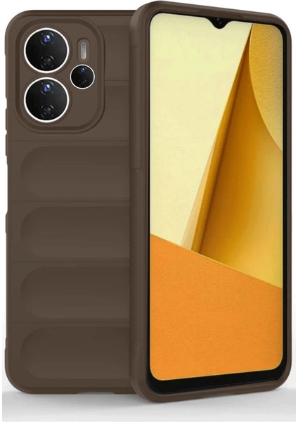 Buğz Xiaomi Redmi Note 14 4g Kılıf Optimum Silikon - Kahverengi