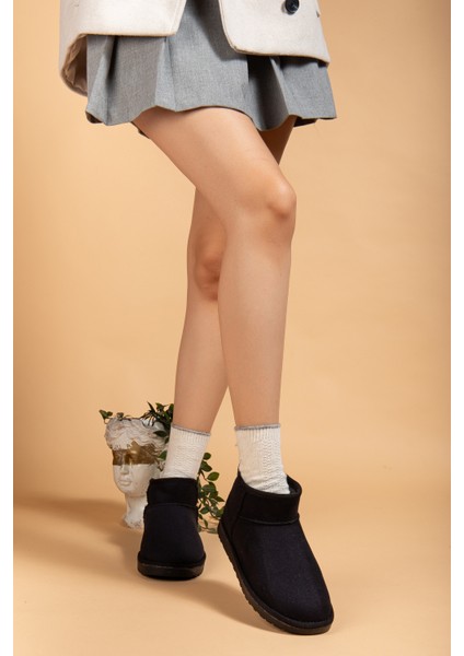 Kadın Kışlık Bot Süet Içi Yünlü Kürklü Ince Tabanlı Bilek Boy Kısa Mini Ug Bot fırsatları