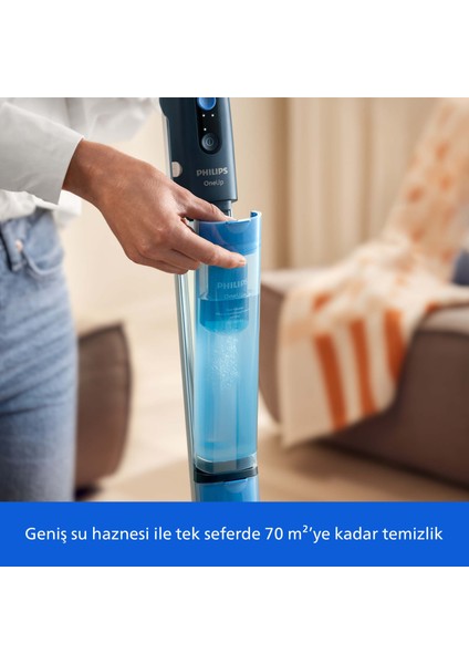 5000 Serisi OneUp Elektrikli Mop, Bakterilere karşı %99,9 etkili, 360° başlık ile zahmetsiz kullanım, (XV5113/01)