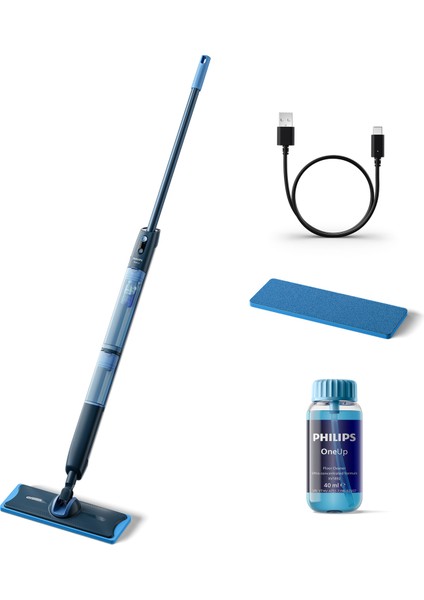 5000 Serisi OneUp Elektrikli Mop, Bakterilere karşı %99,9 etkili, 360° başlık ile zahmetsiz kullanım, (XV5113/01)