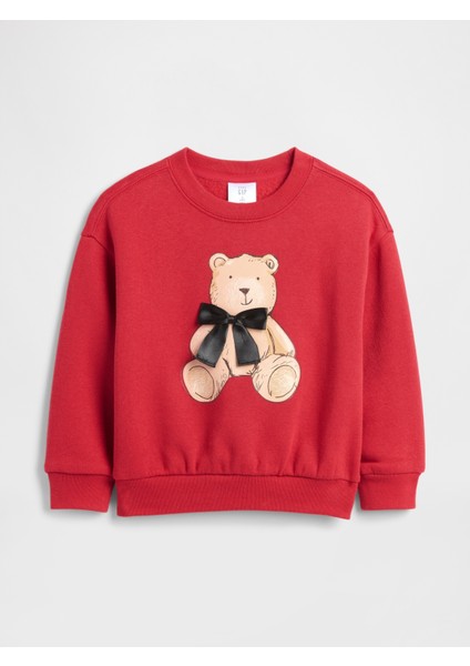 Kız Bebek Kırmızı Gap Grafik Sweatshirt