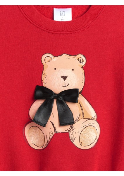 Kız Bebek Kırmızı Gap Grafik Sweatshirt fiyatları