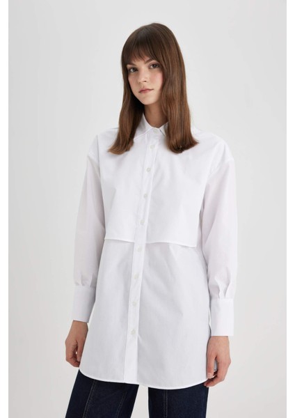 Relax Fit Terry Cotton Uzun Kollu Gömlek Tunik