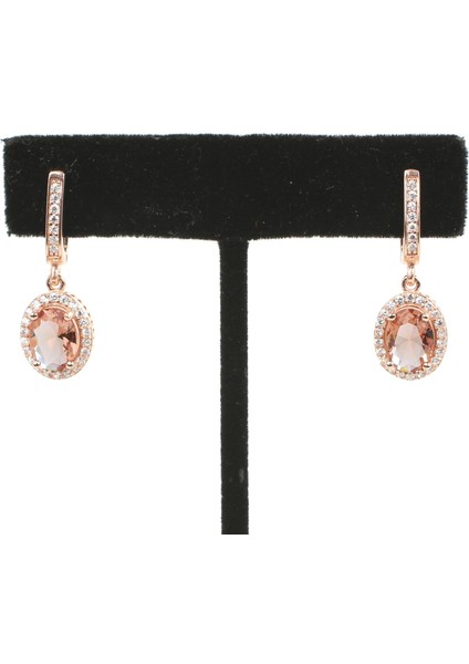 925 Ayar Gümüş Oval Zultanit Taşlı Küpe