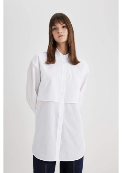 Relax Fit Terry Cotton Uzun Kollu Gömlek Tunik