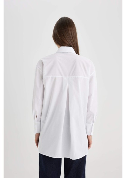 Relax Fit Terry Cotton Uzun Kollu Gömlek Tunik