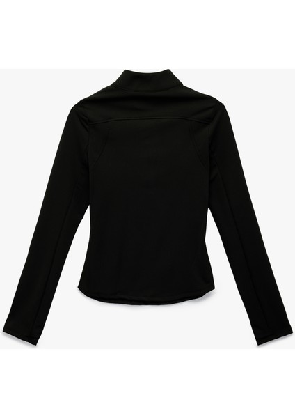 Uzun Kollu Dik Yaka Yarım Fermuarlı Spor Tişört fiyatları