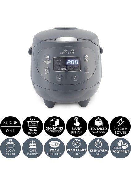 Panda Akıllı Pirinç Pişirici – Ninja Ceramic, Fuzzy Logic Aı - 7 Fonksiyonlu Çoklu Pişirme