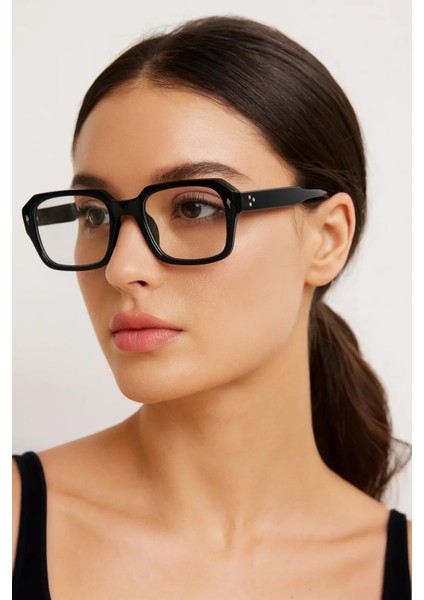Mavi Işık Korumalı Büyük Ekartman Retro Unisex Gözlük Ekran Gözlüğü