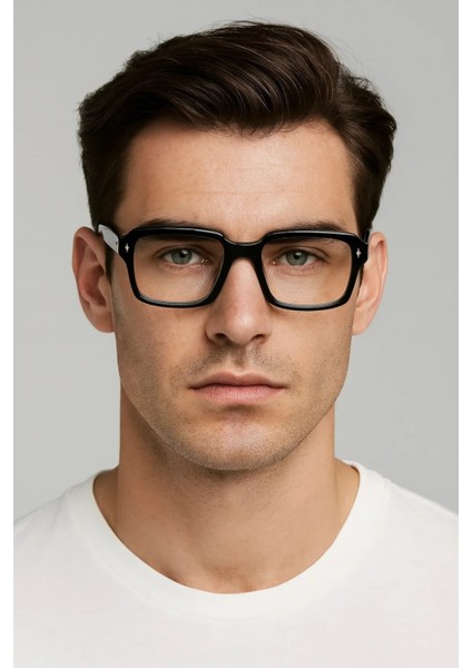 Mavi Işık Korumalı Büyük Ekartman Retro Unisex Gözlük Ekran Gözlüğü