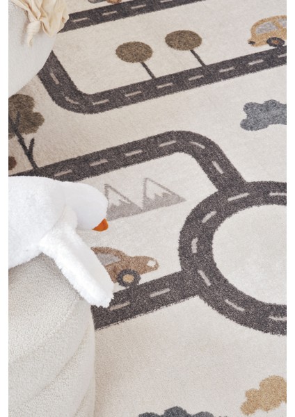 Bohem Kids Road Çok Renkli Yumuşak Dokulu Çocuk Odası Halısı fiyatları