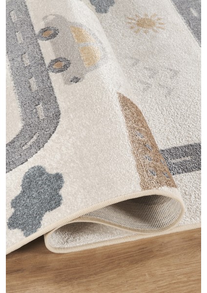 Bohem Kids Road Çok Renkli Yumuşak Dokulu Çocuk Odası Halısı modelleri