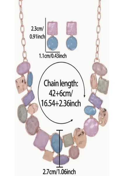 Altın Kaplama Şık Geometrik Takı Seti indirimleri