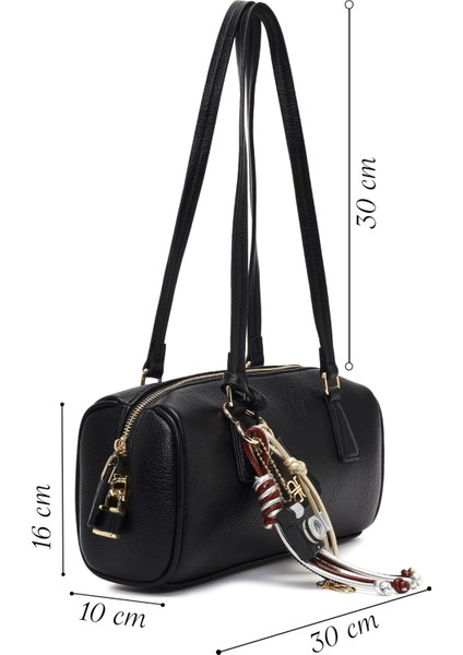 Kadın Siyah Aksesuarlı Omuz Çantası 25ABD281618 fiyatları