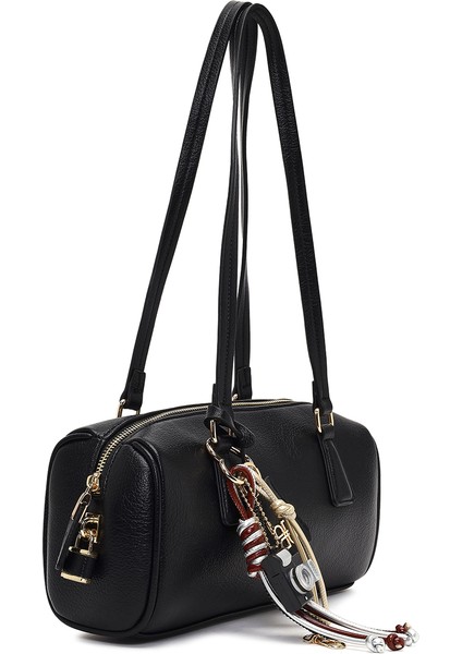 Kadın Siyah Aksesuarlı Omuz Çantası 25ABD281618