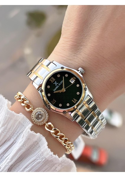 Çelik Kordon 30 mt Suya Dayanıklı Kadın Kol Saati+Bileklik BF.GF.14271.4