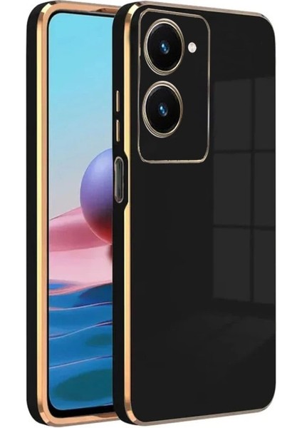 Buğz Newface Vivo Y18 Kılıf Volet Silikon - Siyah