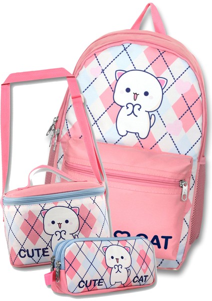Sevimli Kedi Çanta Takımı