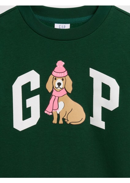 Kız Çocuk Yeşil Gap Grafik Sweatshirt fiyatları