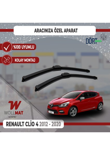 Renault Clio 4 Uyumlu Silecek 2012 2020 Silecek Takımı Araca Özel