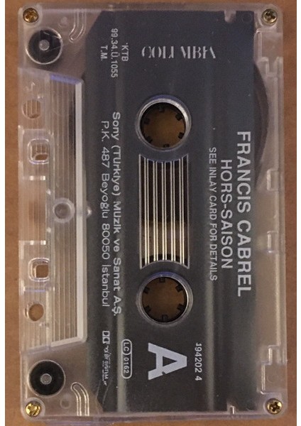 Francis Cabrel – Hors-Saison Kaset fiyatları