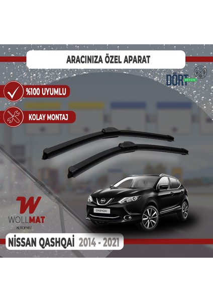 Nissan Qashqai Silecek 2014 2021 Silecek Takımı Araca Özel