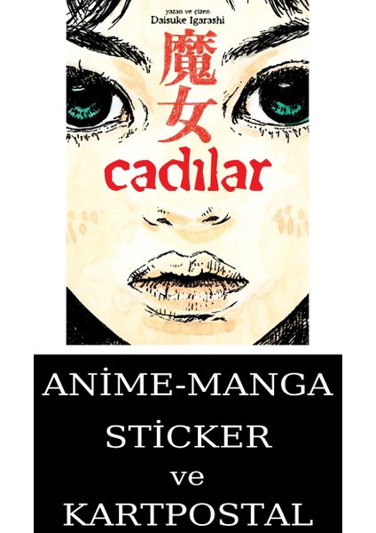 Cadılar - Manga /tek Kitaplık Hikaye / Anime-Manga Sticker ve Kartpostal Hediye