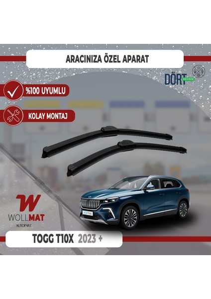 Togg T10X Silecek 2023 Sonrası Uyumlu Silecek Takımı Araca Özel