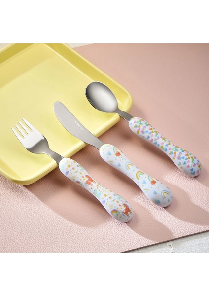 Unicorn 3 Parça Çocuk Çatal Kaşık Bıçak Seti fiyatları