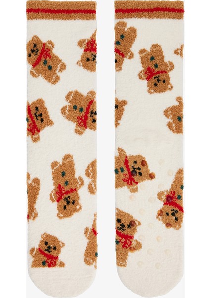 Kırık Beyaz Gingerbread Ev Patiği