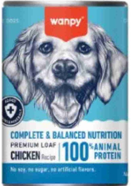 Tahılsız %100 Gerçek Et Tavuklu Köpek Konservesi 375 gr