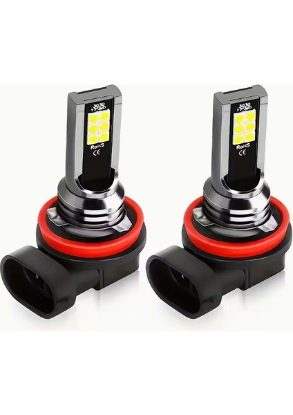 Beyaz H8 H9 H11 H16 LED Sis Ampulü 12SMD 12V Araba Farı – 2 Adet modelleri