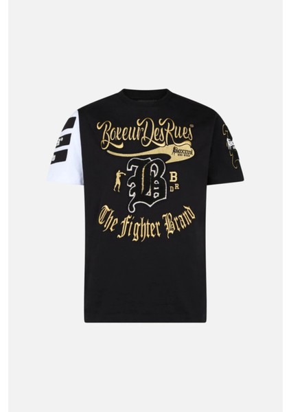 Varsity Embroidered T-Shirt Black-Gold fiyatları