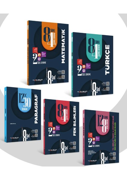 8. Sınıf Türkçe-Matematik-Paragraf-Fen Bilimleri- Tc Inkilap Tarihi ve Atatürkçülük Deneme Seti 5 Ese